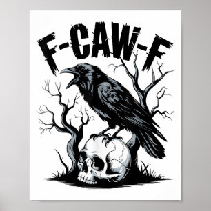 Poster Corvo Negro, Pássaro Negro Engraçado-F