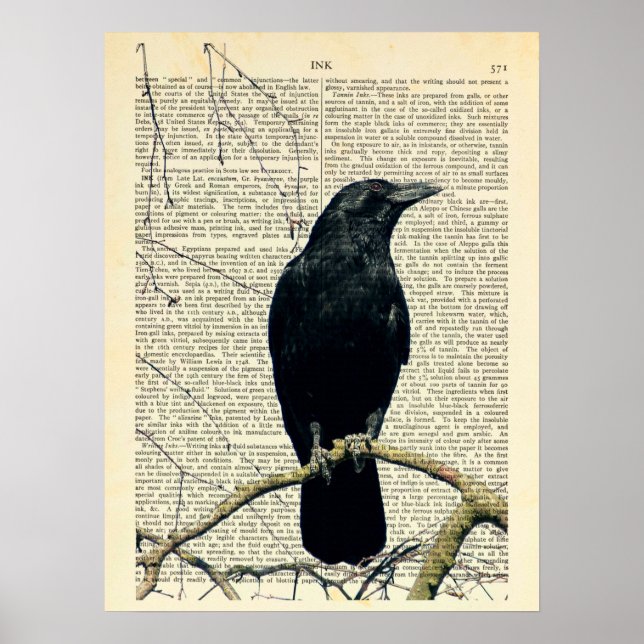 Poster Corvos Perecidos, Arte Cruzada, Raven, Edgar Allan (Frente)