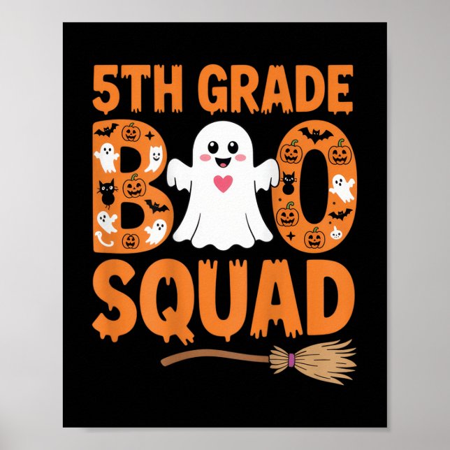 Poster Cos de Diversão da Escola Fantasma de Halloween, Q (Frente)