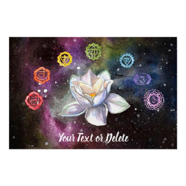Pôster *~* Cosmic Celestial Chakra Cosmos Art Poster (Frente)