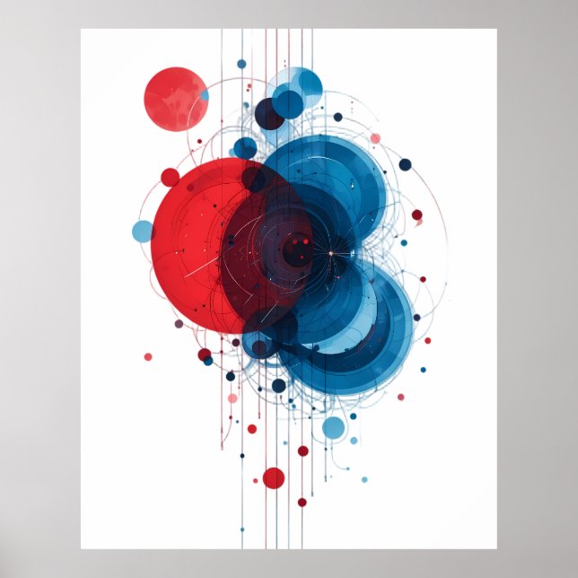 Poster Cosmic Dance: Abstract Universe Intertwining (Frente)