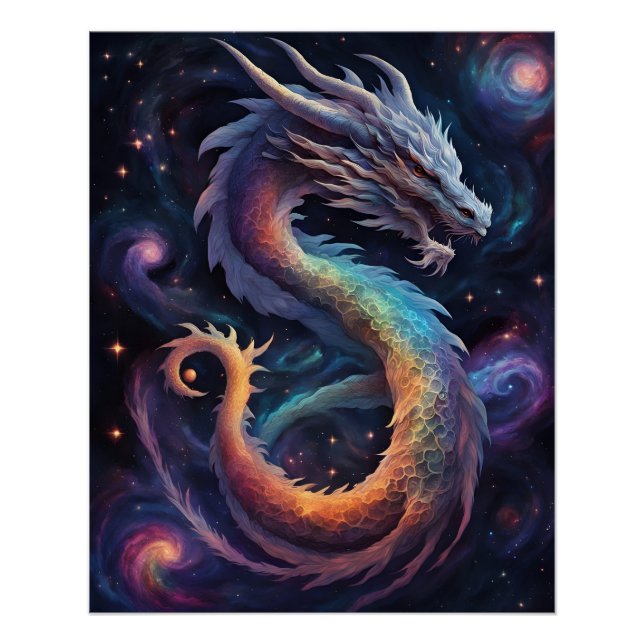Pôster cosmic dragon poster (Frente)