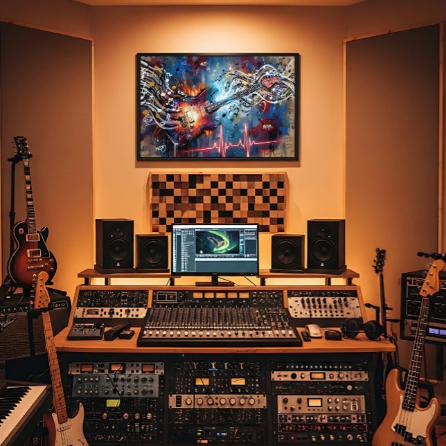 Poster Cosmic Electric Guitar (Criador carregado)