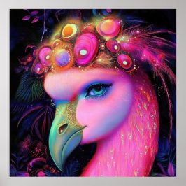 Poster Cosmic Flamingo Queen
