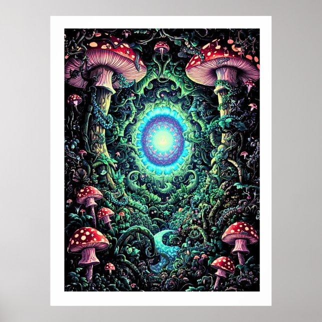Poster Cosmic Forest Portal – Journey Beyond the Veil (Frente)