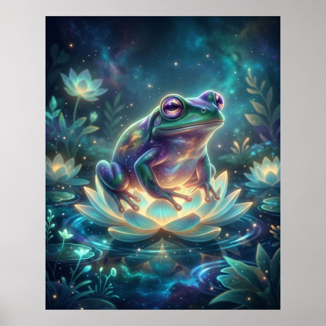 Poster Cosmic Frog Luminous Lotus (Frente)