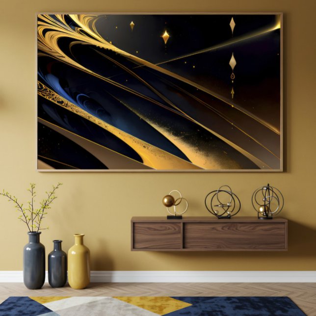 Poster Cosmic Golden Flow (Criador carregado)