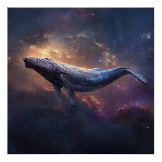Pôster Cosmic Humpback Whale