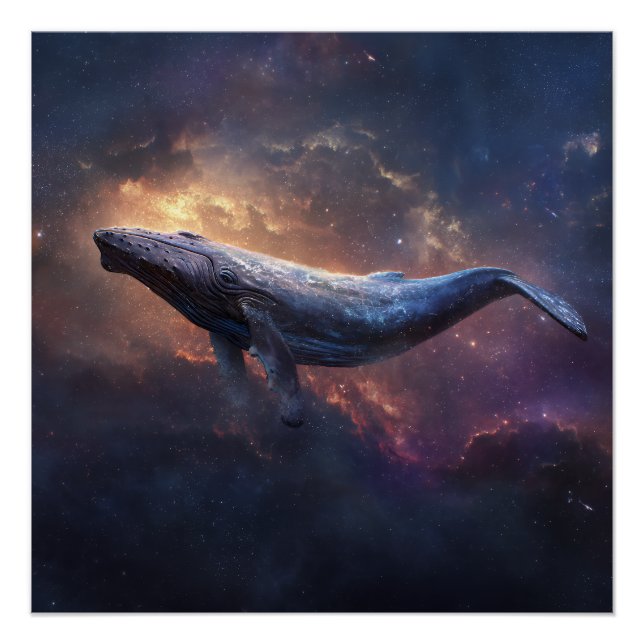 Pôster Cosmic Humpback Whale (Frente)