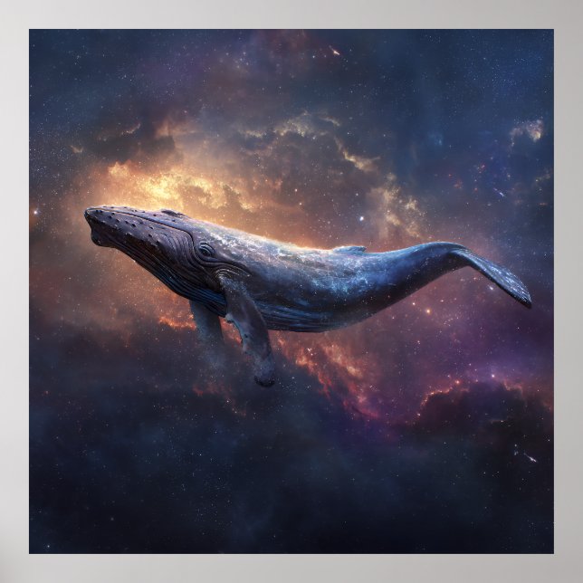 Poster Cosmic Humpback Whale (Frente)