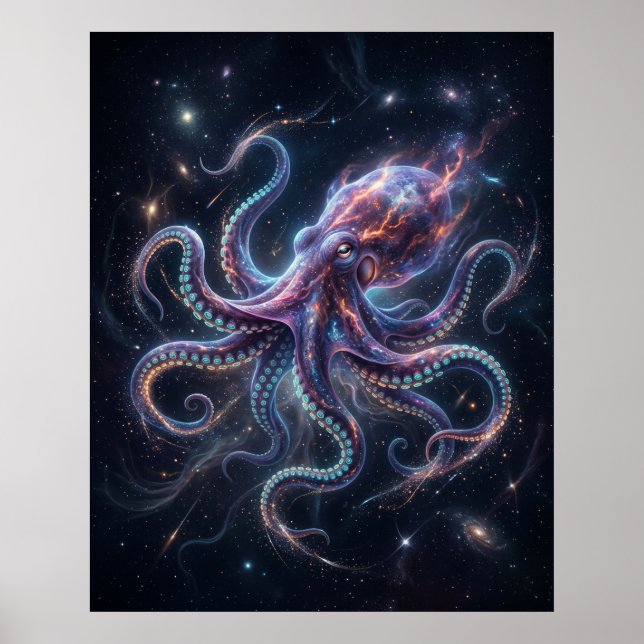 Poster Cosmic Octopus Star Abyss (Frente)