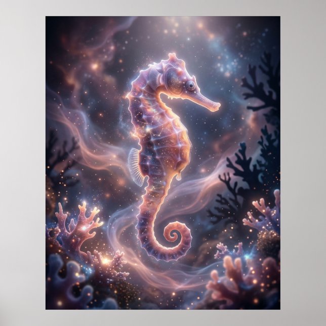 Poster Cosmic Seahorse Nebula Reef (Frente)