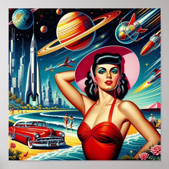 Poster Cosmic Space Illustration (Frente)