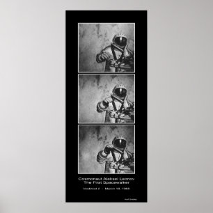Pôster Cosmonauta Aleksei Leonov - primeiro Spacewalker
