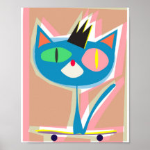 COSMOS — Gato coroado de skate