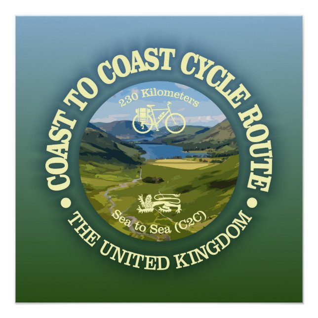 Pôster Costa-Costa "C2C" (ciclismo c) (Frente)