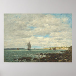 Poster Costa da Bretanha - Eugène Boudin Fine Art