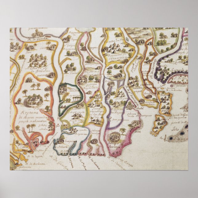 Poster Costa de África e Rio Gâmbia | 1622 (Frente)
