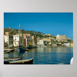 Poster Costa de Amalfi, beira-rio de Salerno