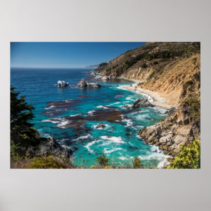 Poster Costa de Big Sur,Costa Oeste,Costa do Pacífico