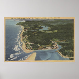 Poster Costa de Oregon - baía de Siletz, Taft, Nelscott