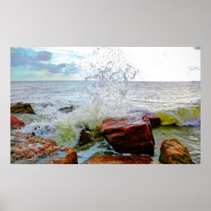 Poster Costa do golfo de Texas