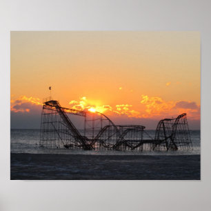 Pôster Costa do jérsei após o furacão Sandy