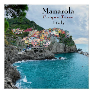 Pôster Costa do Mar Cinque Terre Manarola Itália