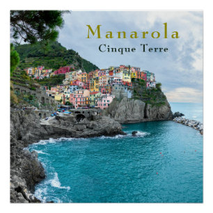 Pôster Costa do Mar Cinque Terre Manarola Riomaggiore Itá