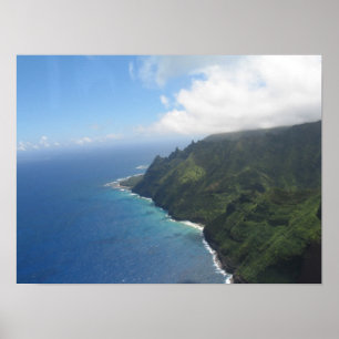 Poster Costa do Na Pali - altamente aérea
