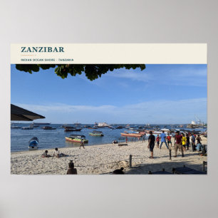 Poster Costa do Oceano Índico de Zanzibar