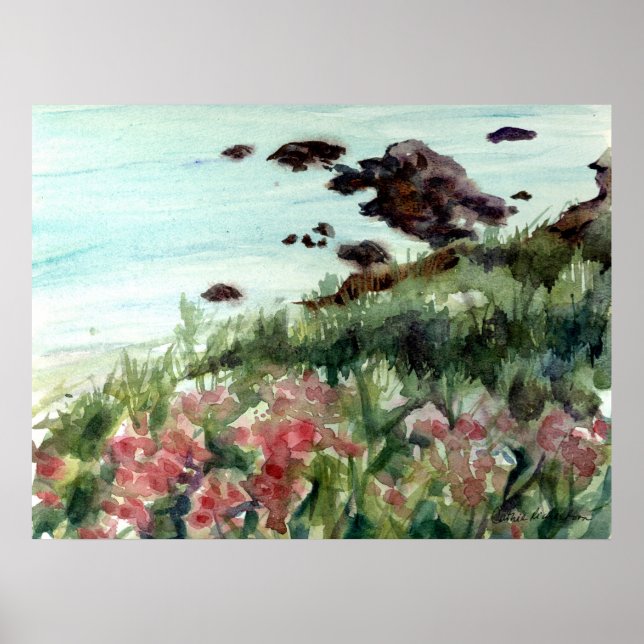 Poster Costa Pacífica da Califórnia (Frente)