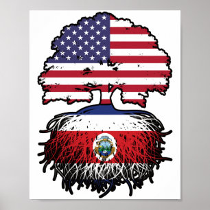 Poster Costa Rica Costa Rica América Latina Árvore dos EU