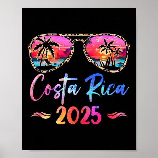 Poster Costa Rica Vacation 2025 Matching Group Family Sum (Frente)