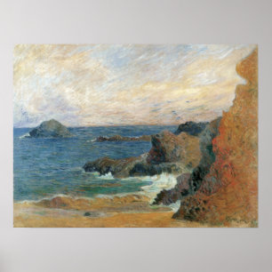 Poster Costa Rochosa por Paul Gauguin, Impressionismo Vin