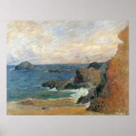 Poster Costa Rocky por Paul Gauguin, Impressionismo Vinta