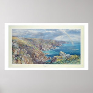 Poster Costa sul de Guernsey do Cribiere, 1862 (w