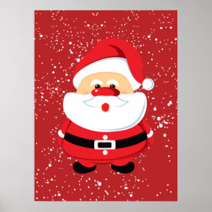 Pôster Costume bonito do Natal de Papai Noel