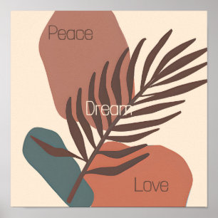 Poster costume de arte minimalista de abstrato palm