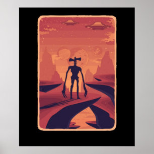 Poster Costume de Cabeça de Siren para Crianças Alienígen