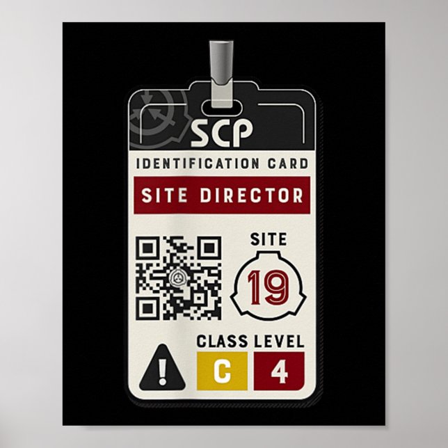 Poster Costume De Crachá De Id Do Diretor Do Site Scp (Frente)