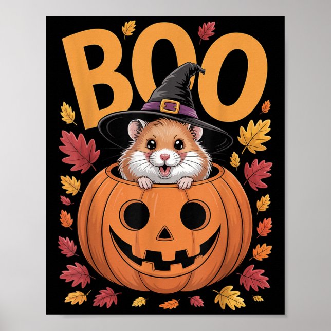 Poster Costume De Hamster No Hamster Do Halloween De Pump (Frente)