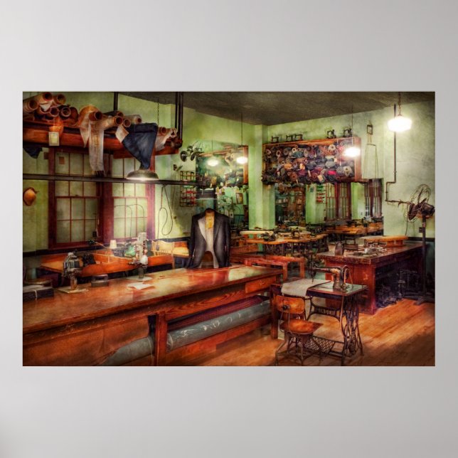 Poster Costura - Industrial - O compro do suor (Frente)