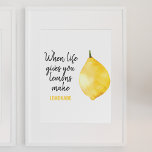 Poster Cota Amarelo Limão Engraçado Moderno<br><div class="desc">Cota Amarelo Limão Engraçado Moderno</div>