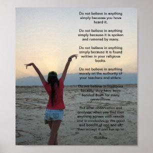 Pôster Cota Buda Não acredite em Notícias Hoje