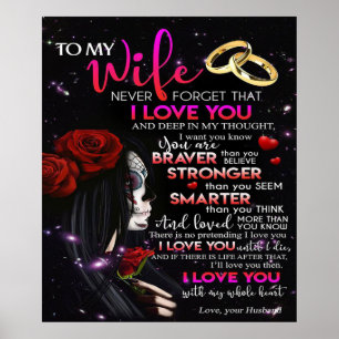 Poster Cota De Amor Para Esposa Melhor e perfeito prese