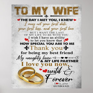 Poster Cota De Amor Para Esposa Presente de Casais corr