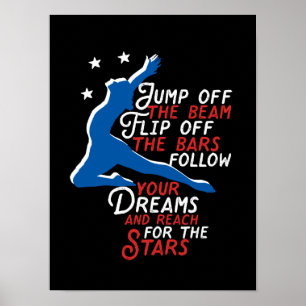 Poster Cota de Gymnast Inspiração de Esportes para Garota