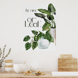 Poster Cota de Jardinagem de Plantas de Casinha
