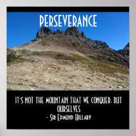 Poster Cota de Perseverança Citação Motivacional de Monta